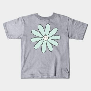 Happy Flower Mint Kids T-Shirt